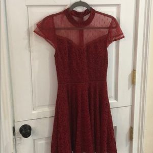 red lace dress